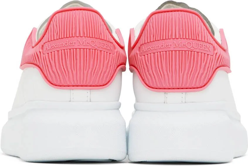 Alexander McQueen White & Pink Oversized Sneakers