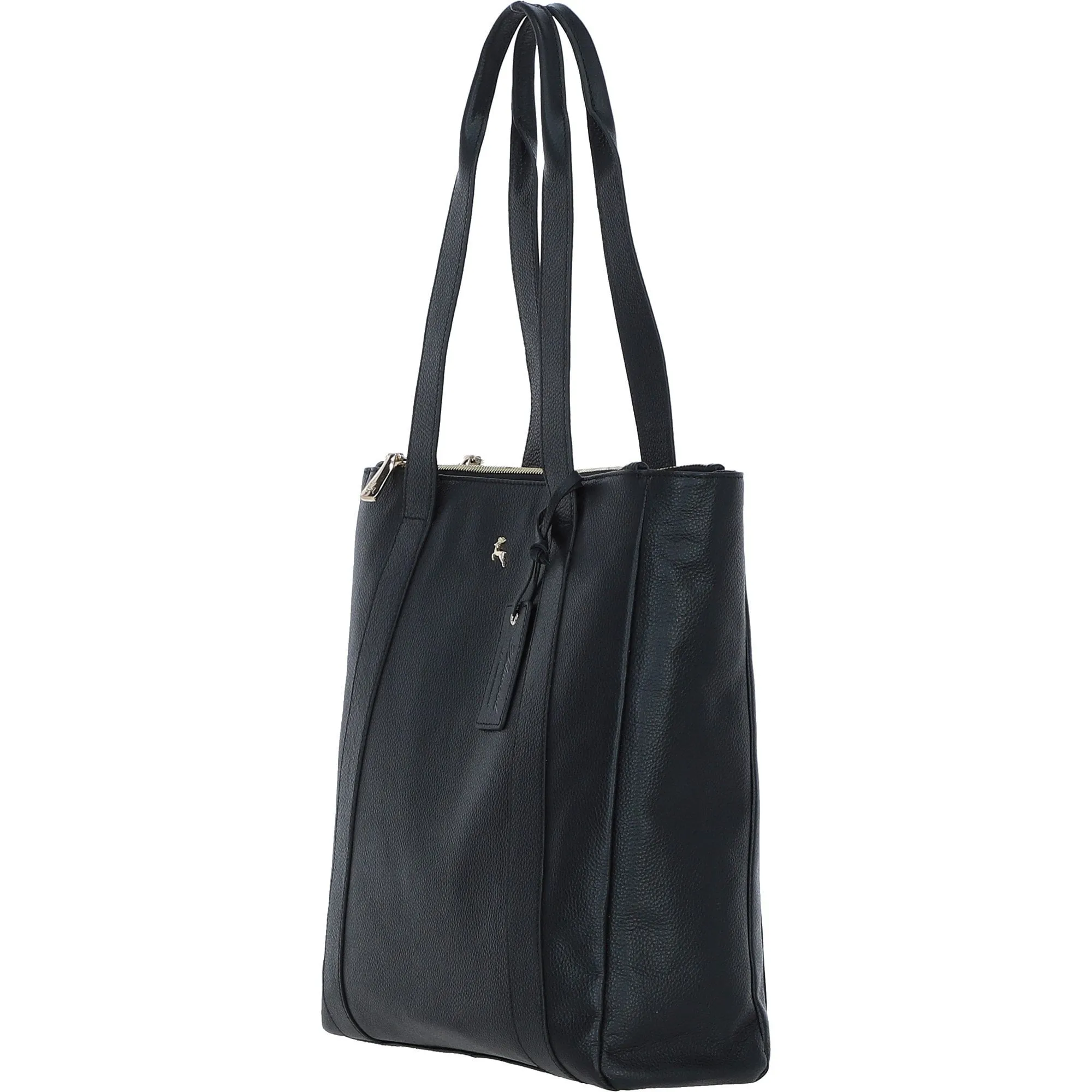 Ashwood Modern Black Leather Shoulder Bag: 63004