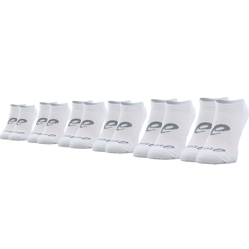 ASICS Men's 6 Pack Invisible Socks White