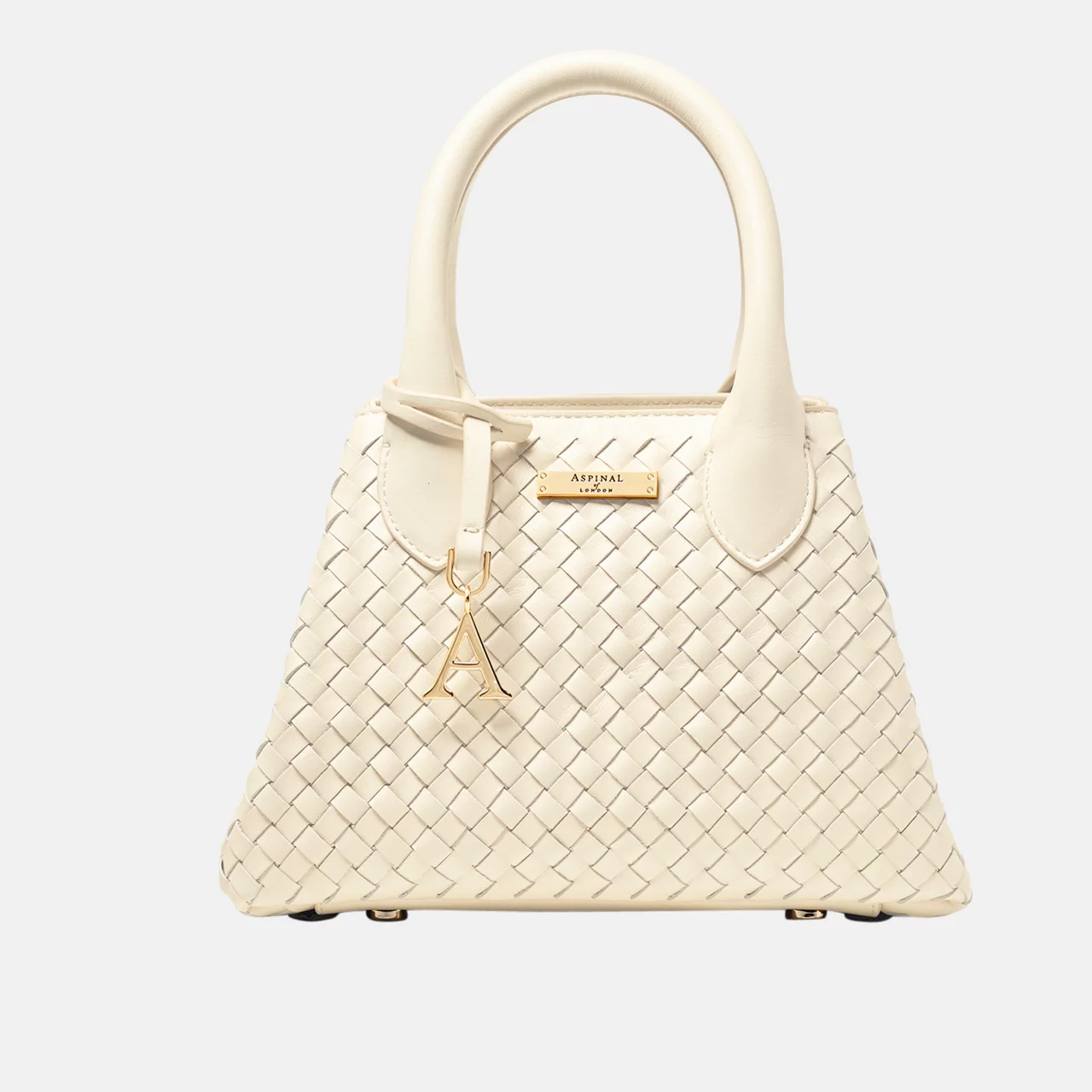 ASPINAL OF LONDON ONLINE EXCLUSIVE Paris Woven Leather Bag - Ivory