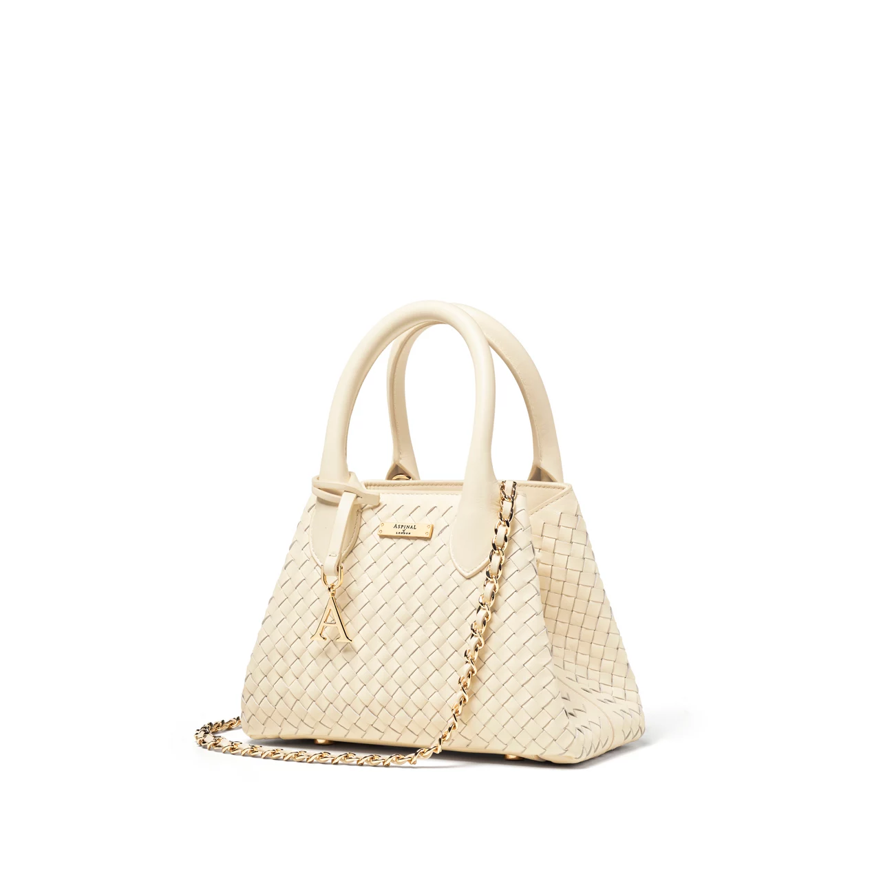 ASPINAL OF LONDON ONLINE EXCLUSIVE Paris Woven Leather Bag - Ivory