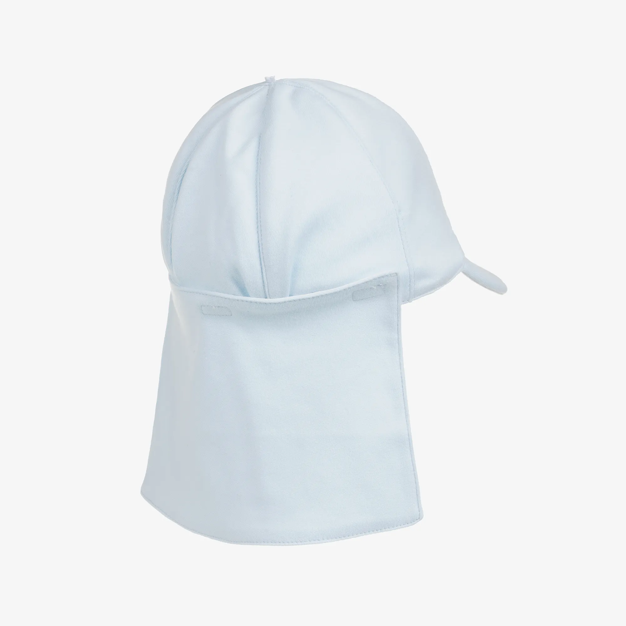 Baby Boys Pale Blue Cotton Sun Hat