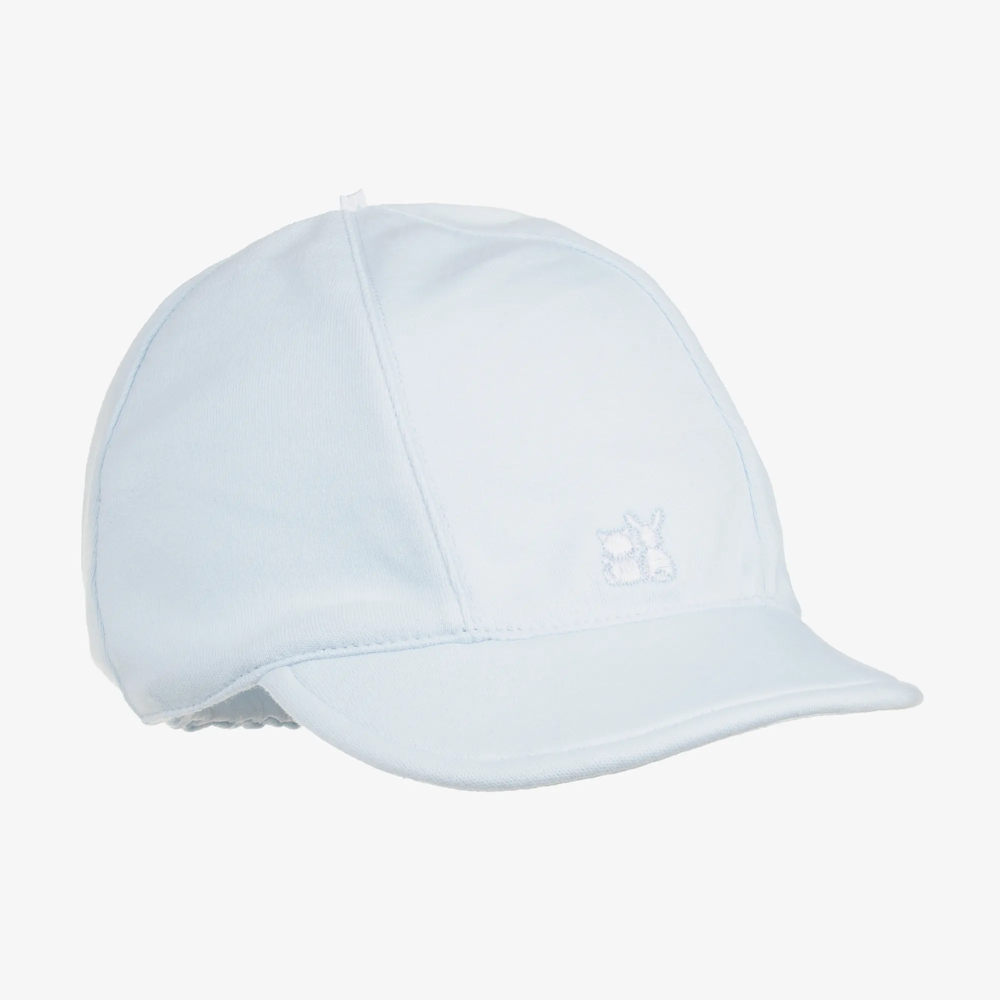 Baby Boys Pale Blue Cotton Sun Hat