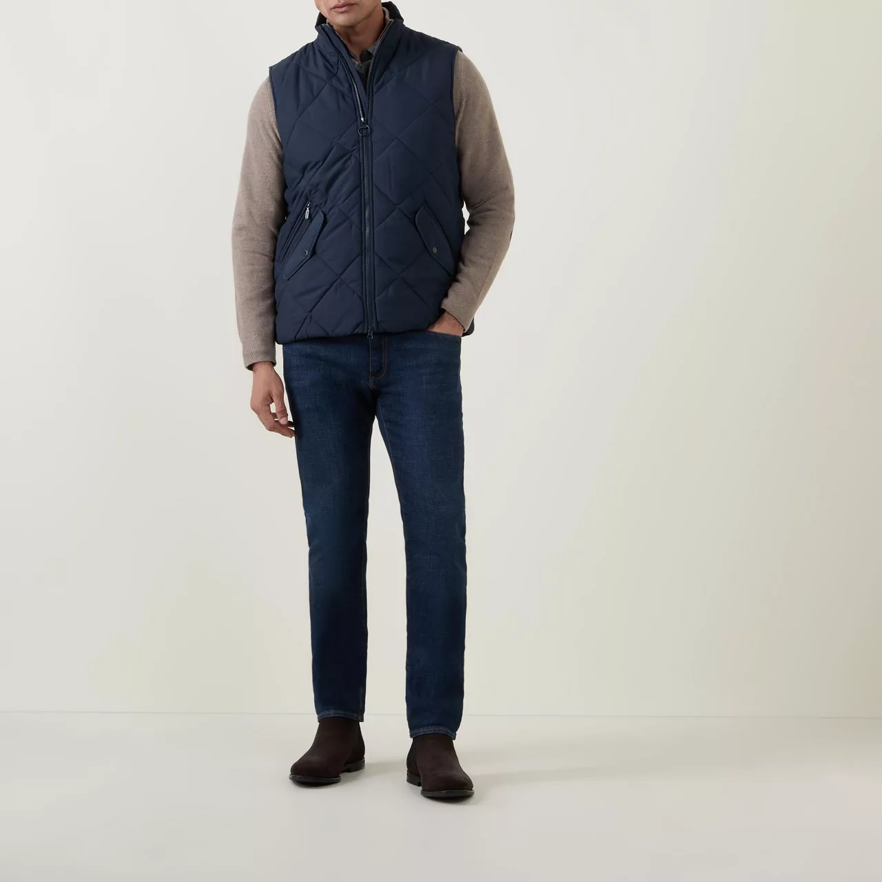 BARBOUR Fleece Vest Gilet - Navy