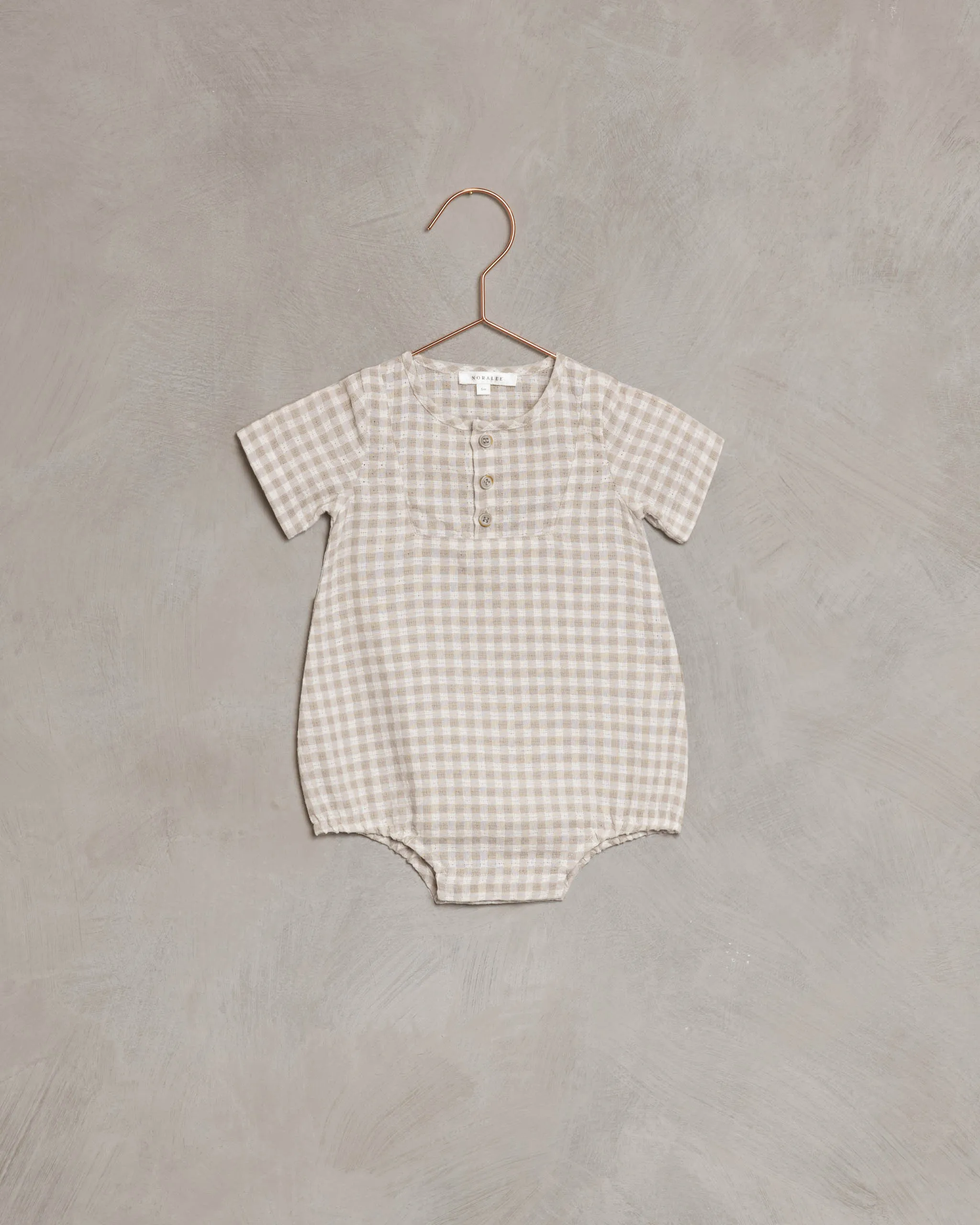 Beau Romper (dove check)