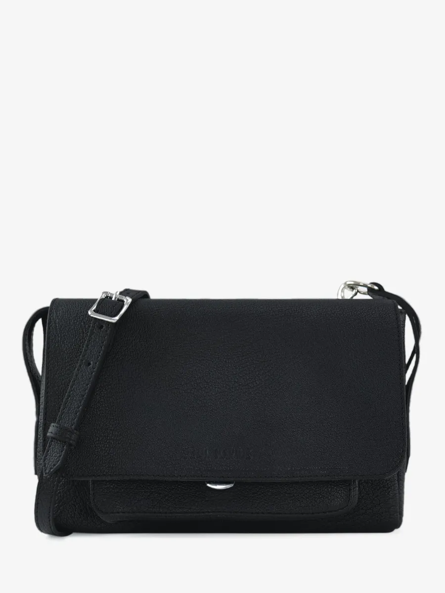 Black Leather Cross-body Bag for Women - Diane S Black | PAUL MARIUS