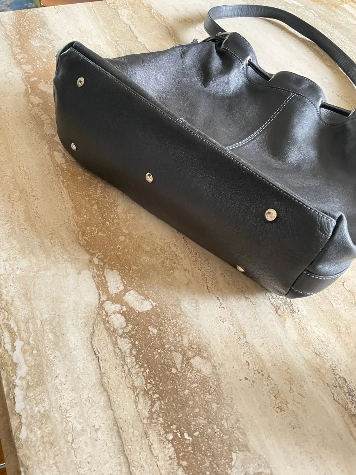 Black Leather Shoulder Bag