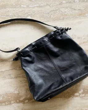 Black Leather Shoulder Bag