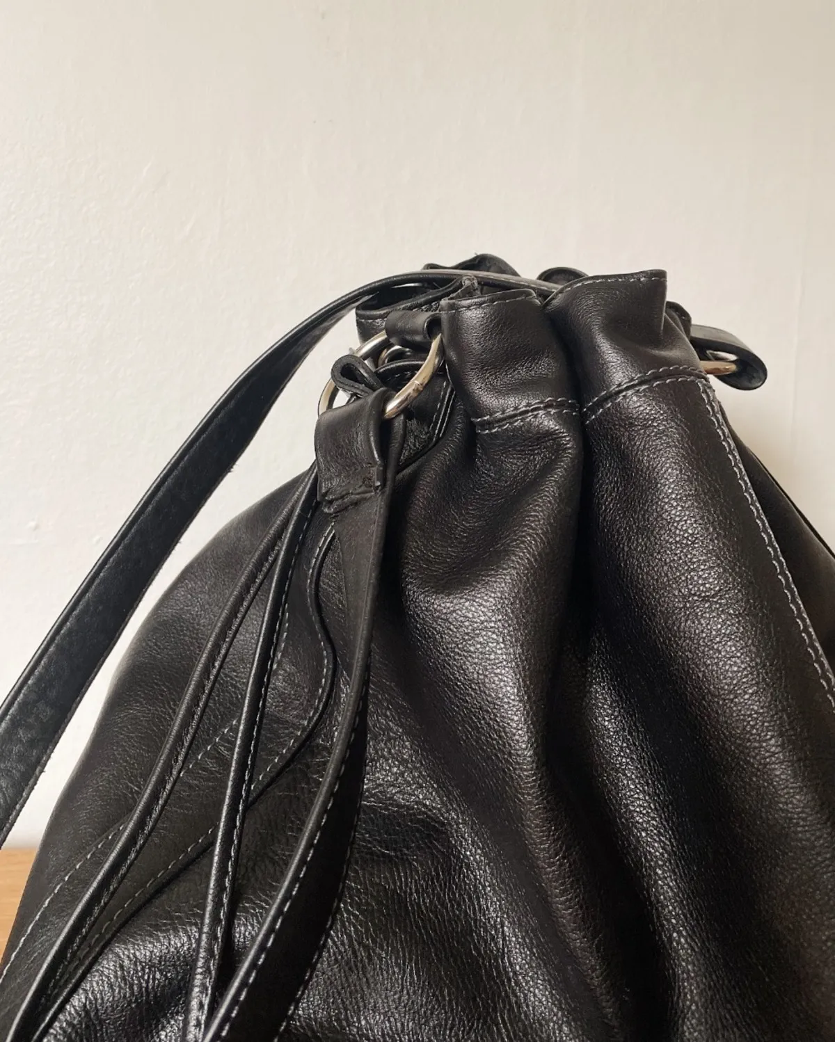 Black Leather Shoulder Bag