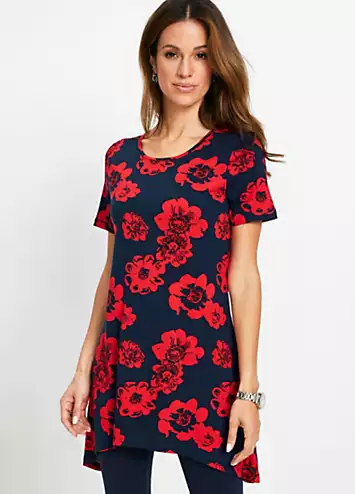 bonprix Hanky Hem Floral Tunic | Grattan