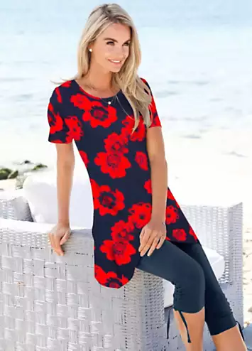 bonprix Hanky Hem Floral Tunic | Grattan