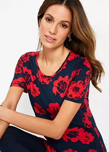 bonprix Hanky Hem Floral Tunic | Grattan