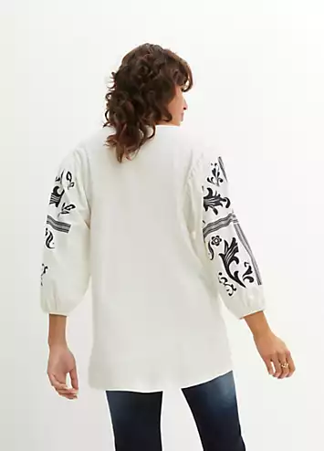 bonprix Jersey Printed Sleeve Tunic | Grattan