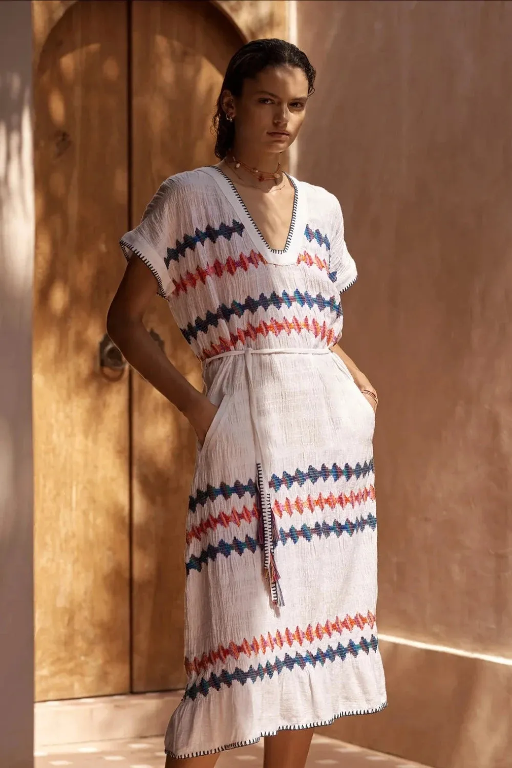 BOTEHHera Midi Tunic with Tassel Belt