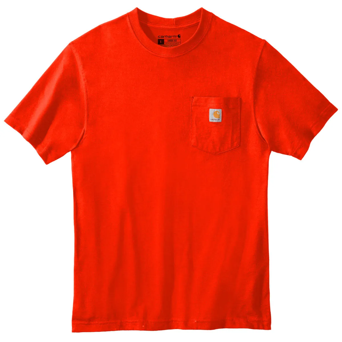 Carhartt Men's Brite Orange Workwear Pocket Short Sleeve T-Shirt