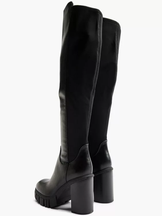 Catwalk  Black Chunky Long Leg Boot