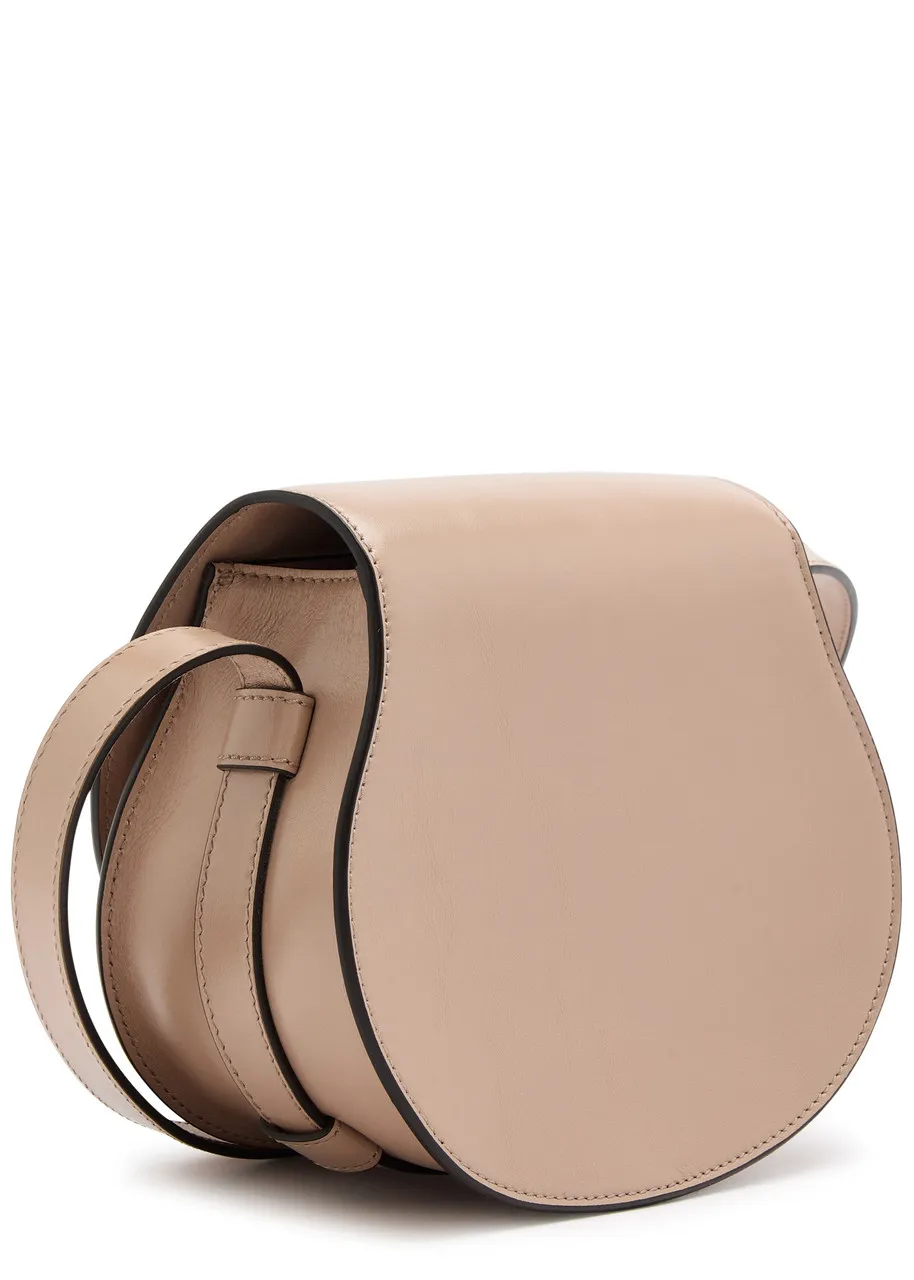 CHLOE Marcie small glossed leather saddle bag -                         -                     -                