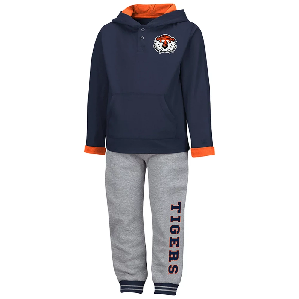 Colosseum /Heather Gray Auburn Tigers Poppies Hoodie  Sweatpants Set