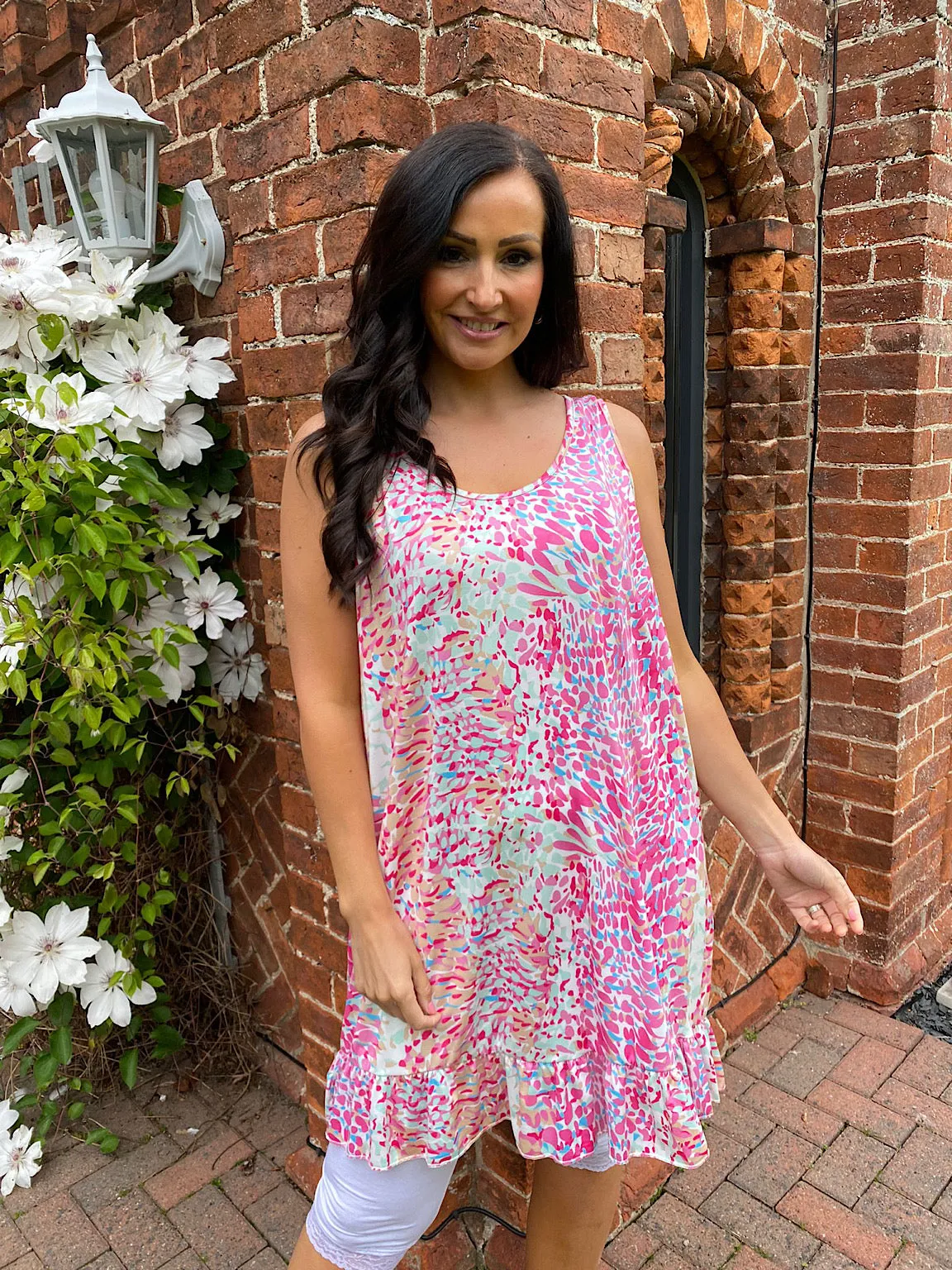 Colourful Speckle Tunic Dress Rhiann