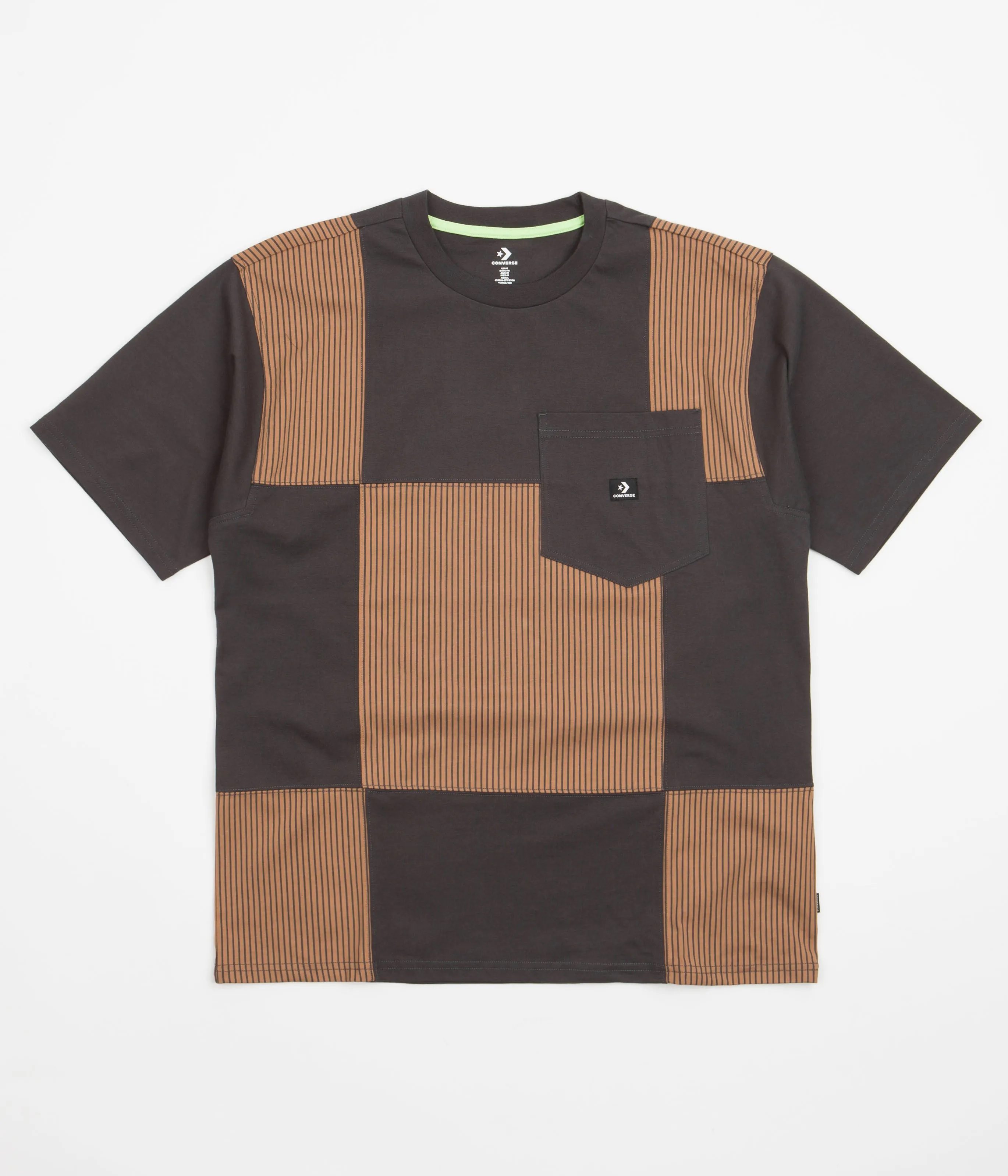 Converse Blocked Cut 'N' Sew Pocket T-Shirt - Mineral Clay