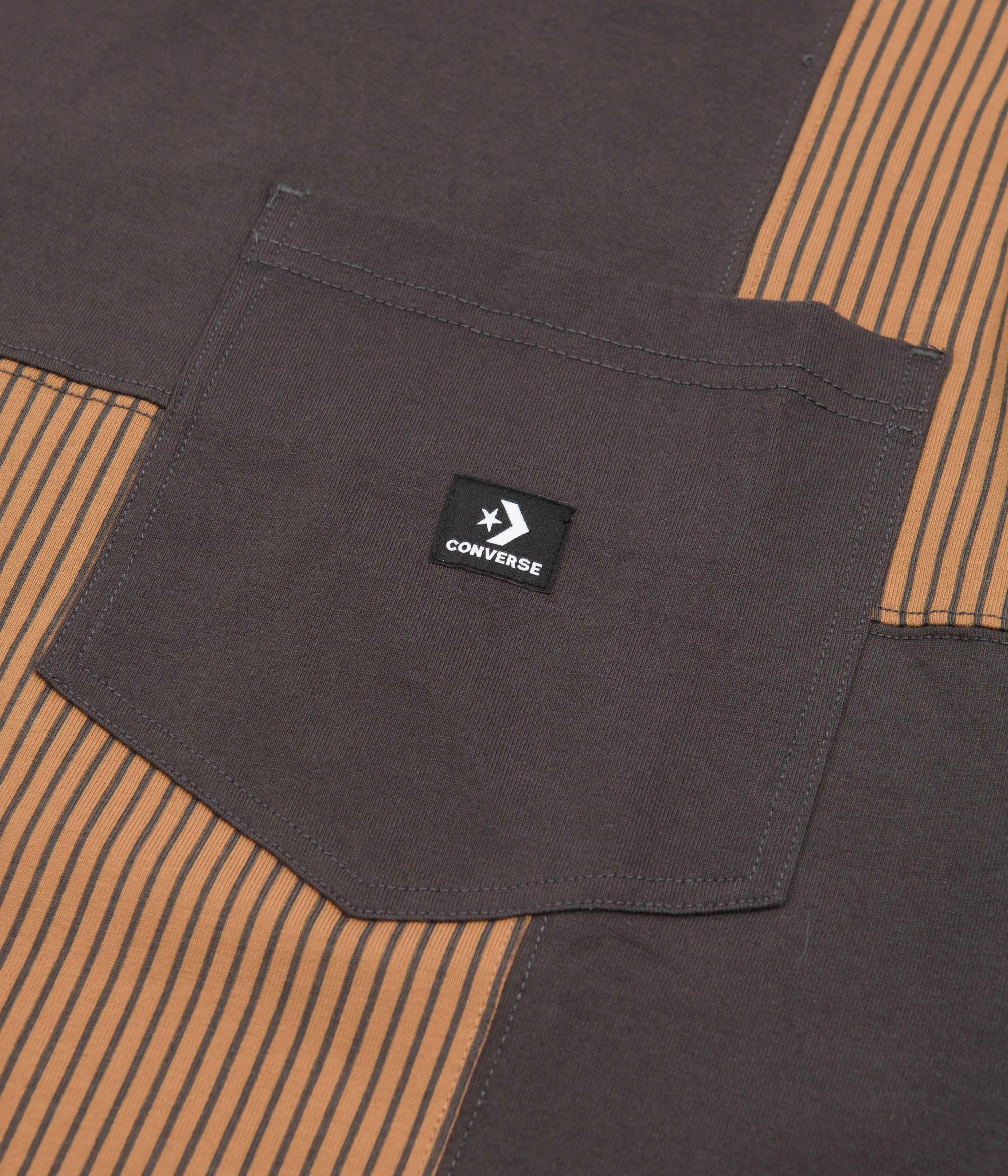 Converse Blocked Cut 'N' Sew Pocket T-Shirt - Mineral Clay