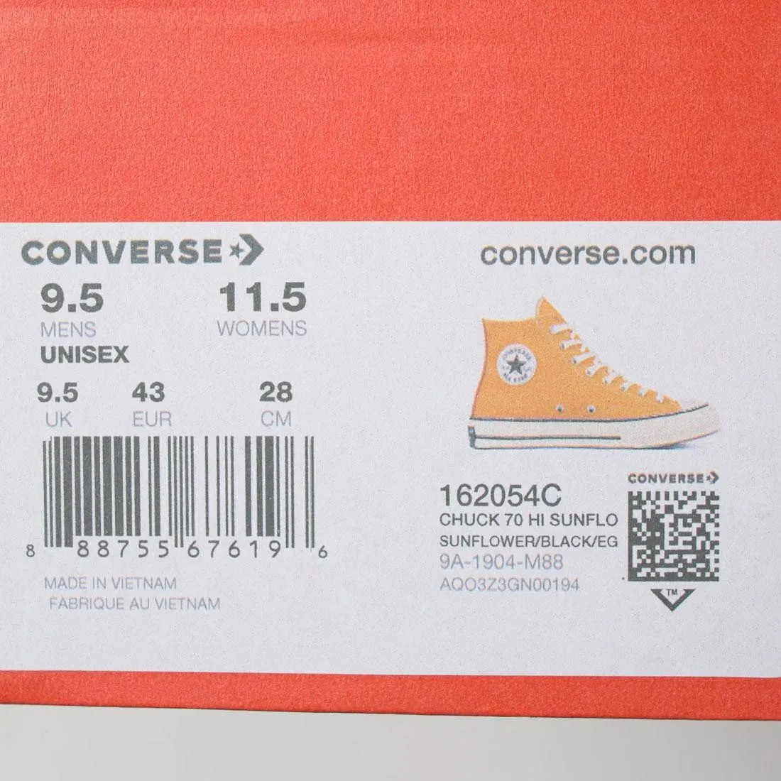 Converse Men Chuck 70 High Top (yellow / sunflower / black / egret)