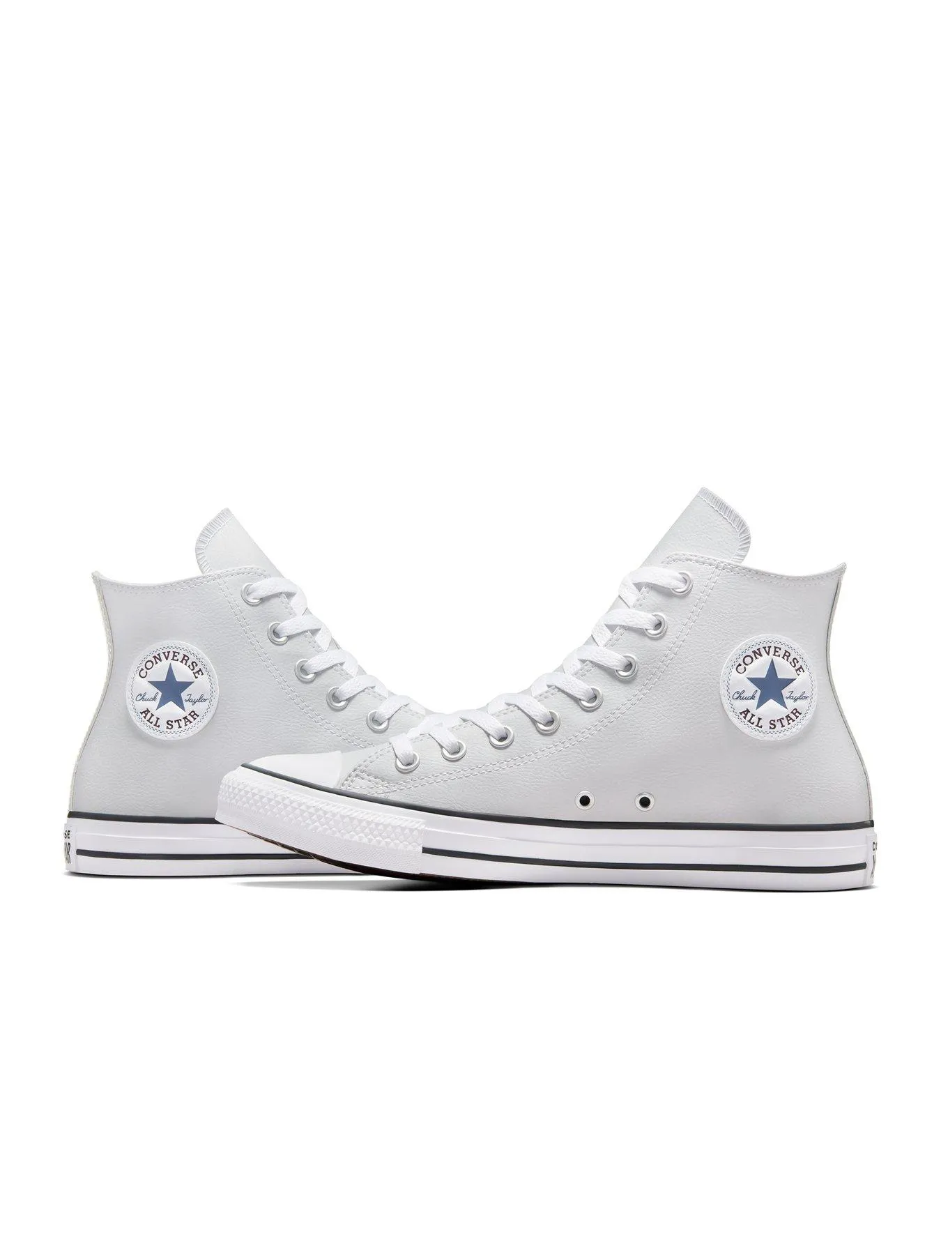 Converse Mens Seasonal Color Synthetic Leather Hi Trainers - Grey