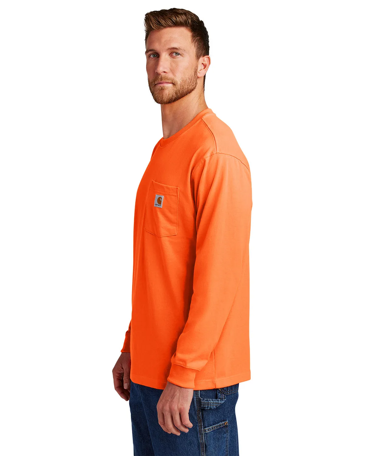 Custom Embroidered Carhartt CTK126 Men 6.75 oz Workwear Pocket Long Sleeve T-Shirt