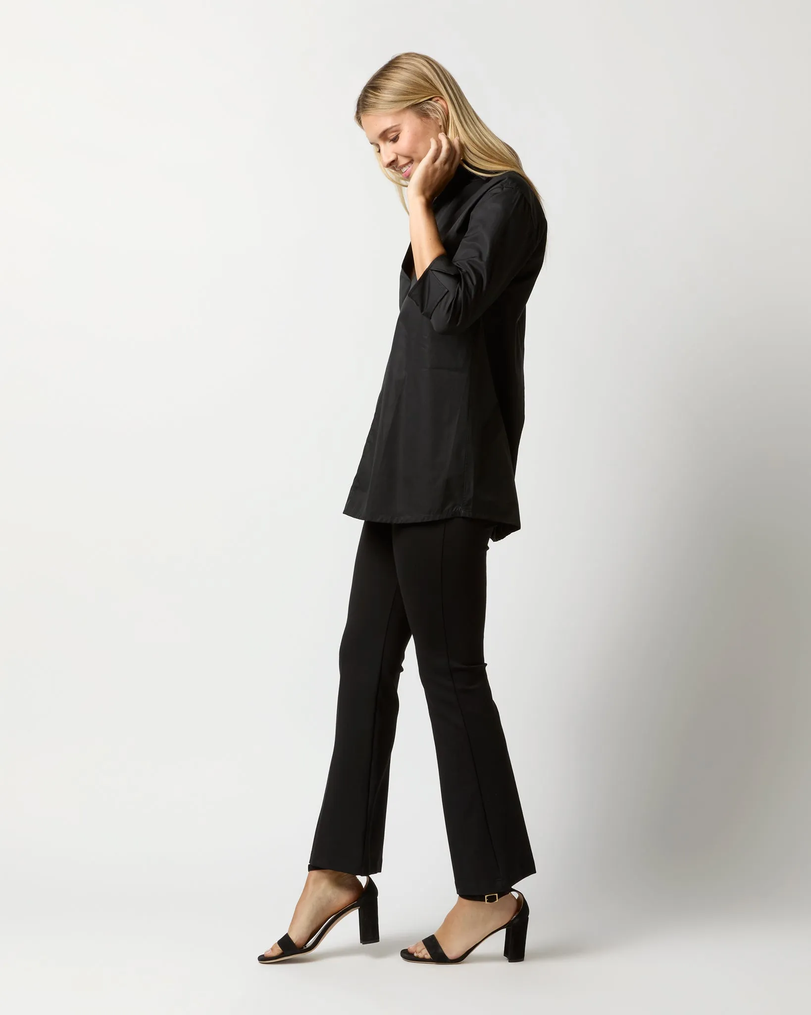 Designer Tunic in Black Poplin