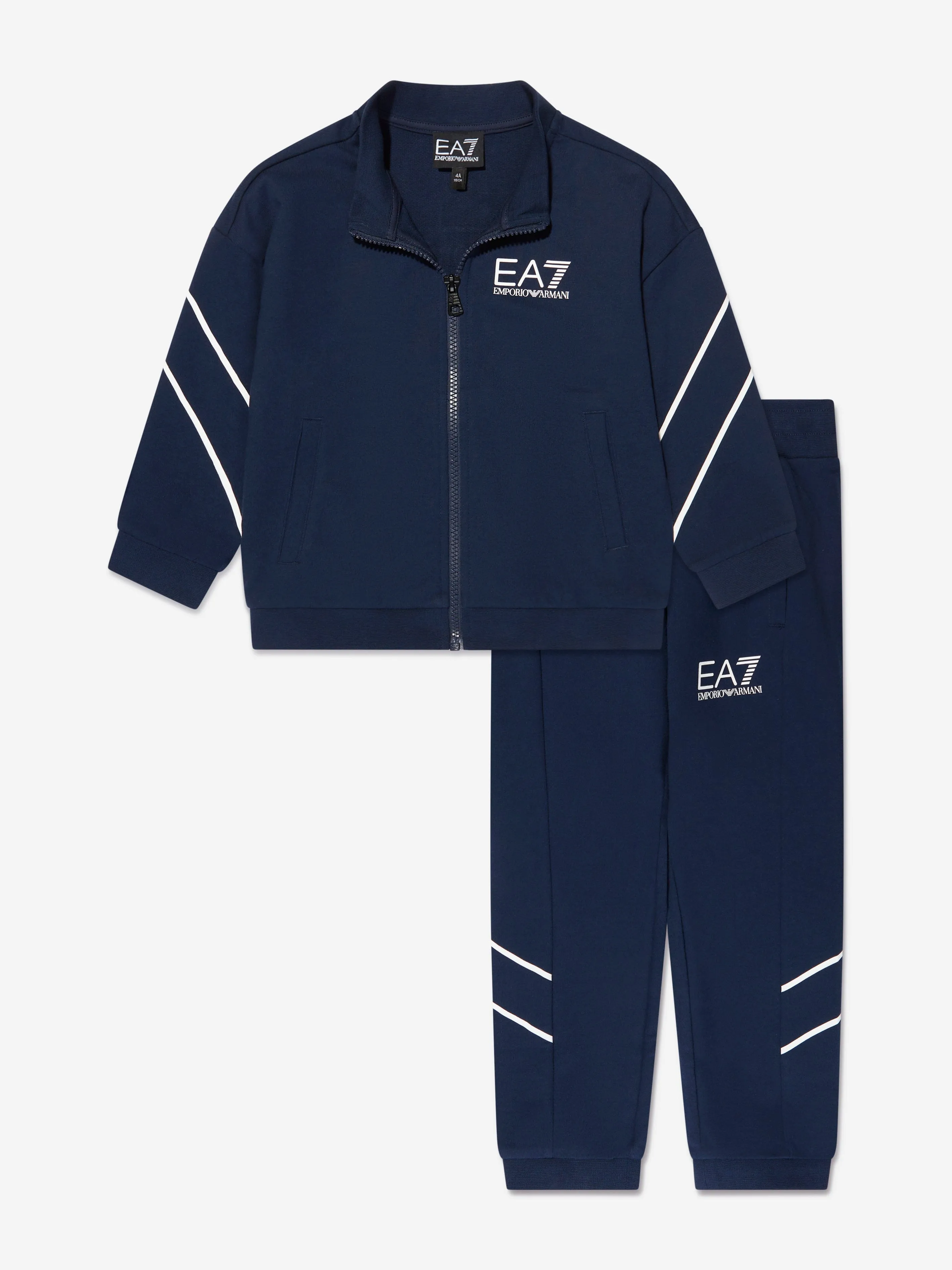 EA7 Emporio Armani Boys Train Logo Tracksuit in Navy