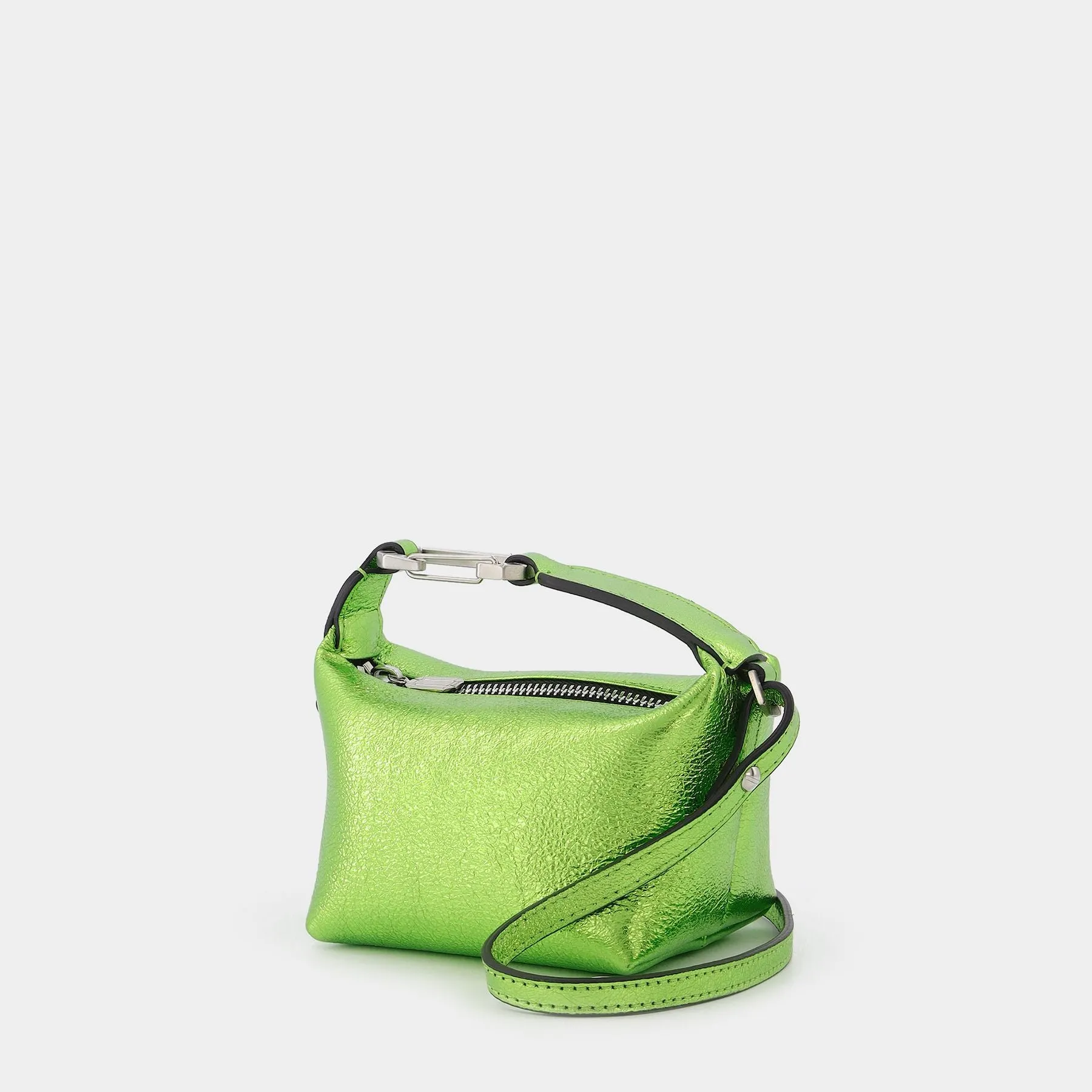 Eera  Tiny Moon Bag in Green Leather