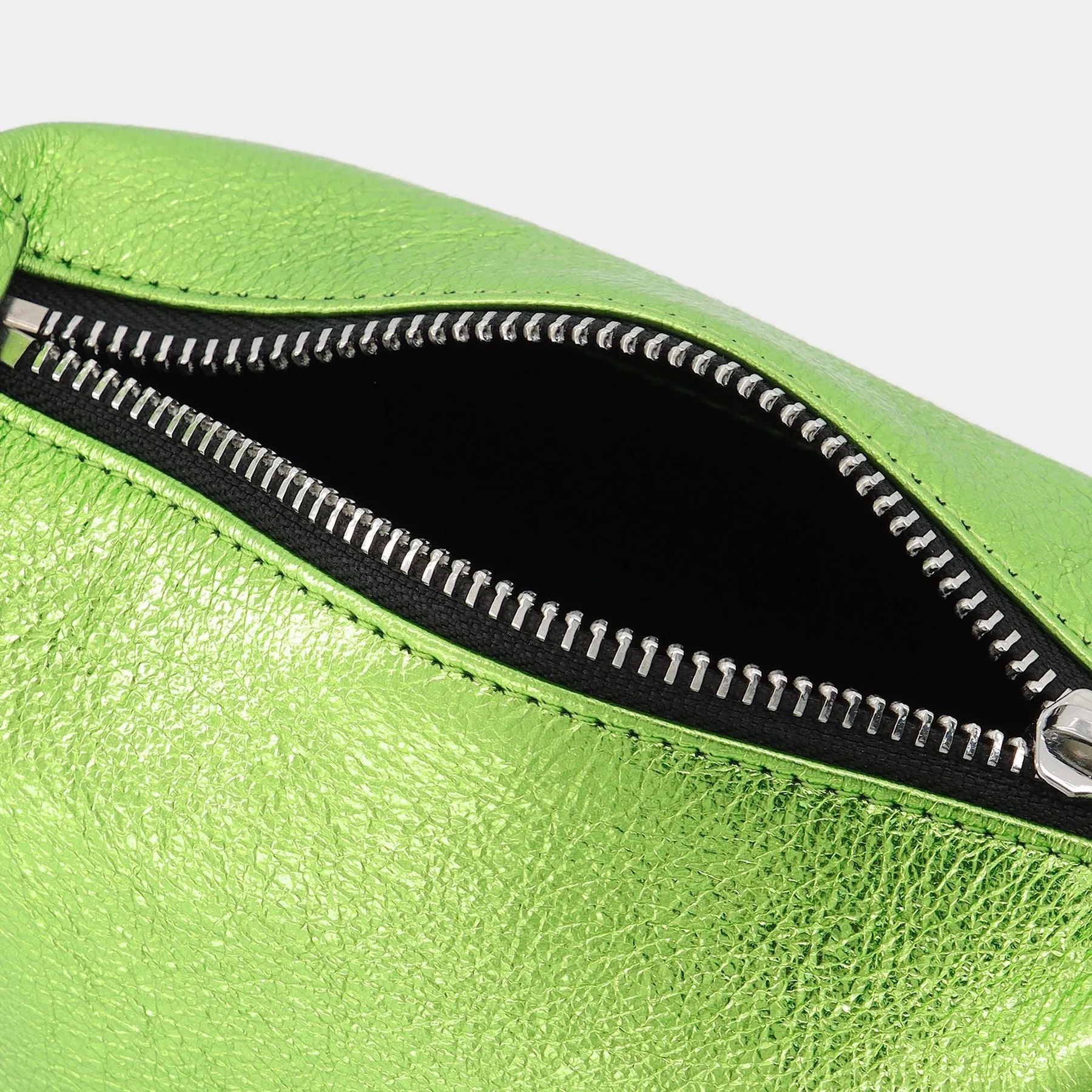 Eera  Tiny Moon Bag in Green Leather