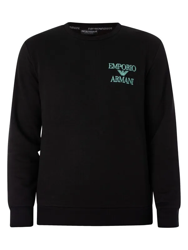 Emporio Armani Lounge Logo Tracksuit - Black