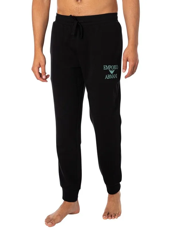 Emporio Armani Lounge Logo Tracksuit - Black