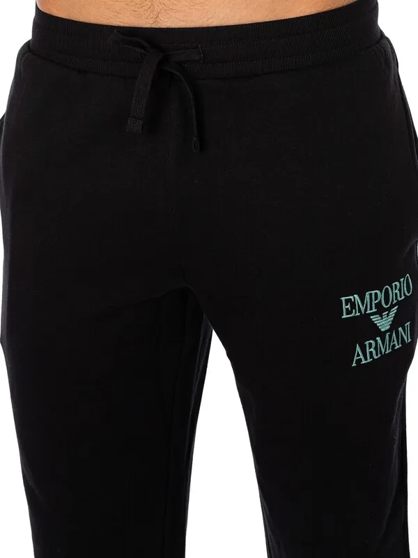 Emporio Armani Lounge Logo Tracksuit - Black