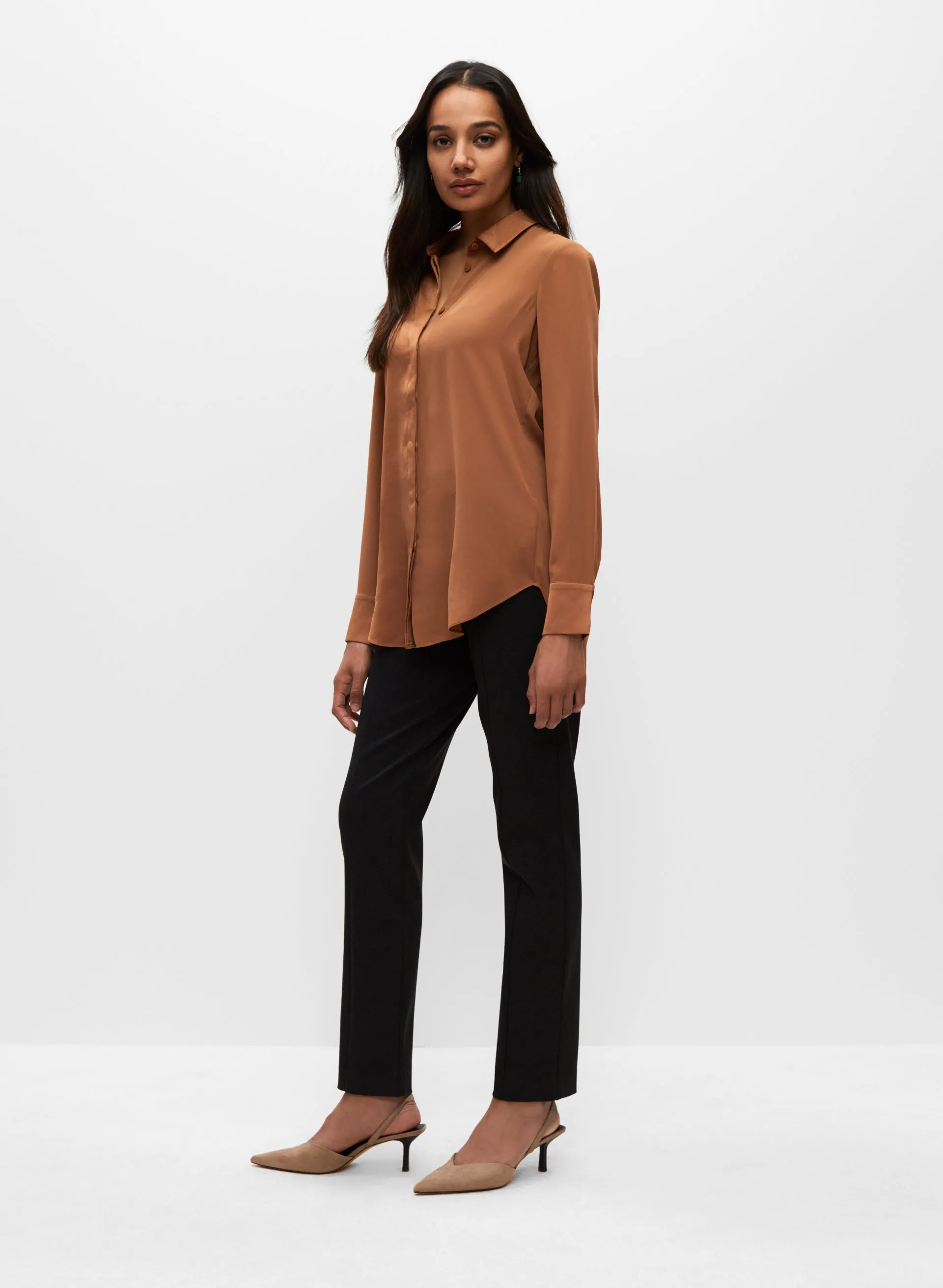 Essential Satin Tunic Blouse