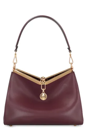 ETRO Luxury Burgundy Leather Mini Shoulder Bag