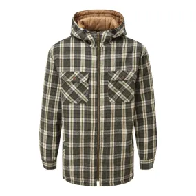 Fort Workwear 125 Penarth Fleece-Lined Zip Hoodie (Green Check)