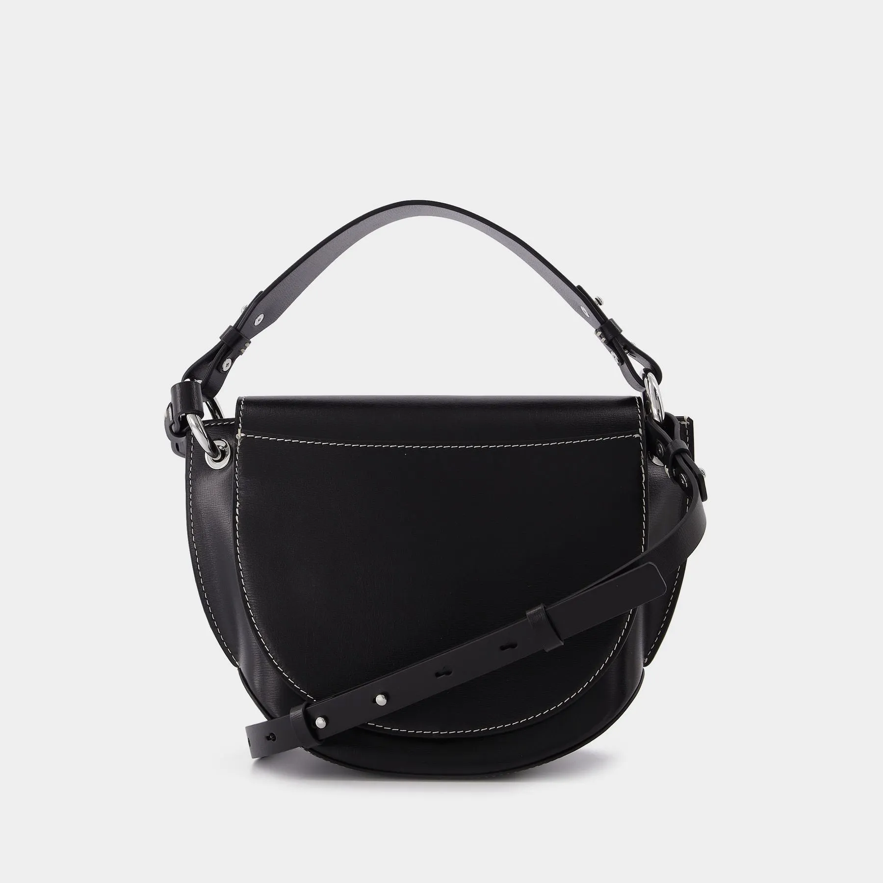 Ganni  Banner Bag in Black Leather