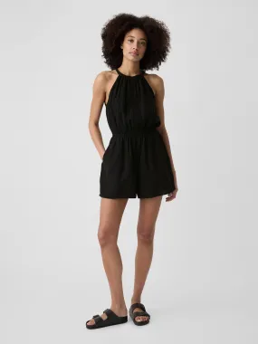 Gauze Halter Romper