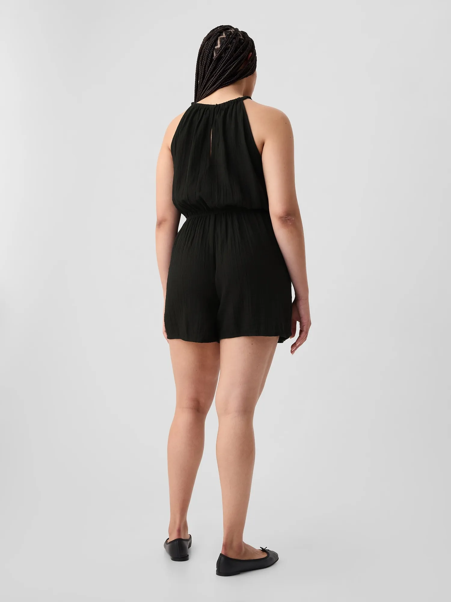 Gauze Halter Romper