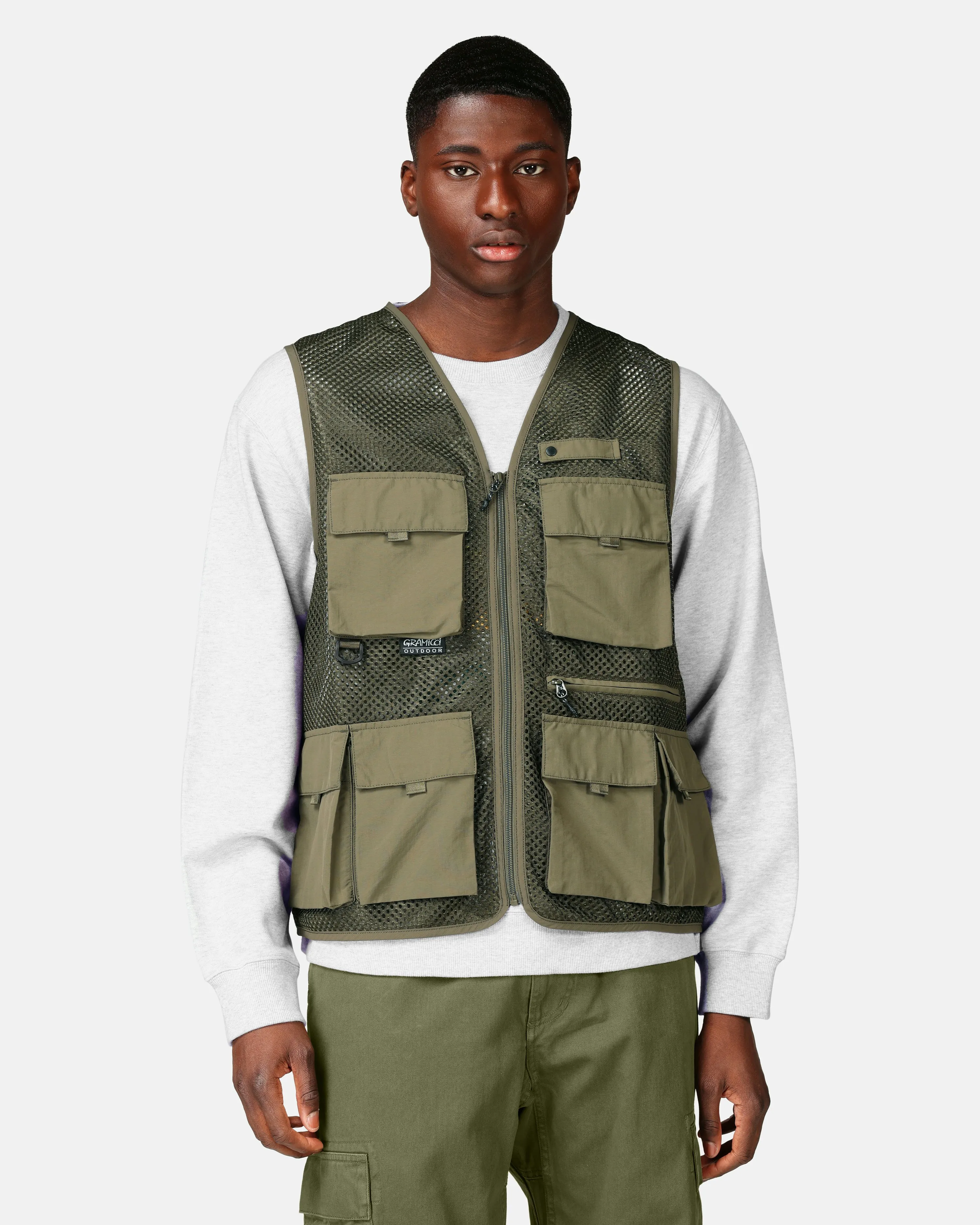 GRAMICCI Vest- Gone Fishing Green | Men | Junkyard