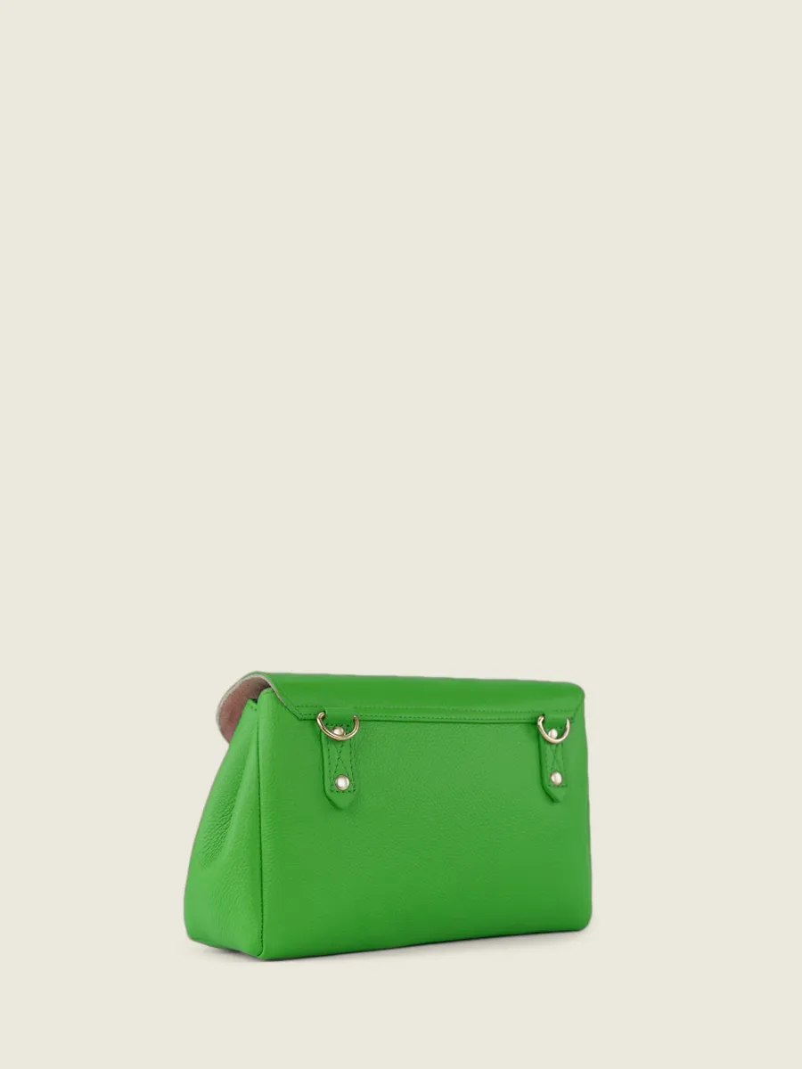 Green Leather Cross-body Bag - Suzon M Sorbet Kiwi | PAUL MARIUS