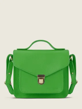 Green Leather Mini Cross-body Bag for Women - Mademoiselle George XS Sorbet Kiwi | PAUL MARIUS