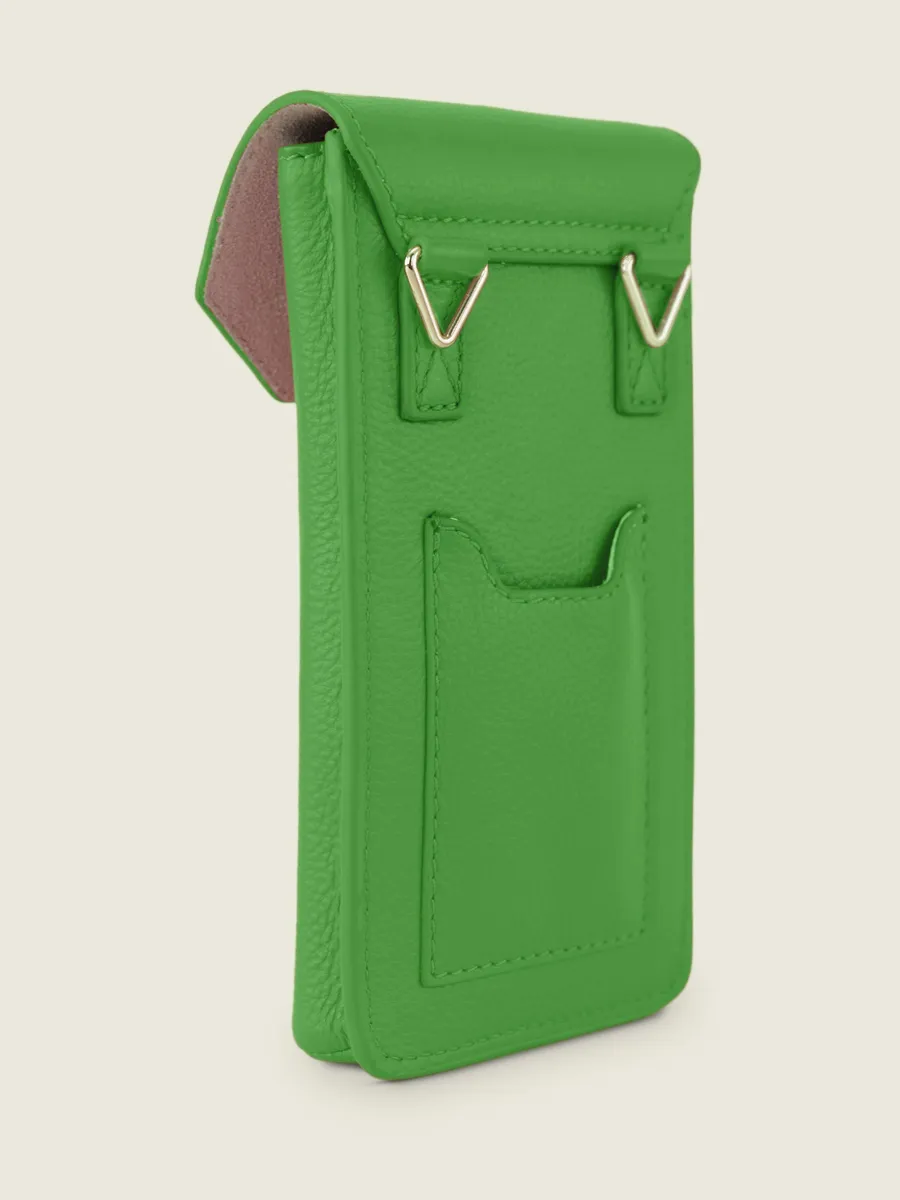 Green Leather Phone Bag for Women - Eva Sorbet Kiwi | PAUL MARIUS