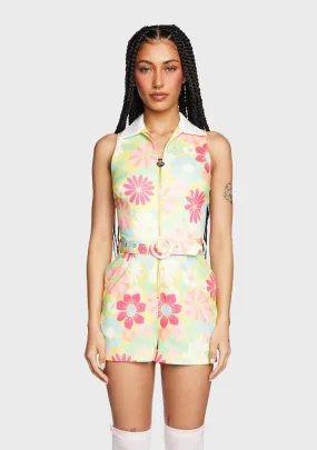 Groovy Happenings Floral Romper-