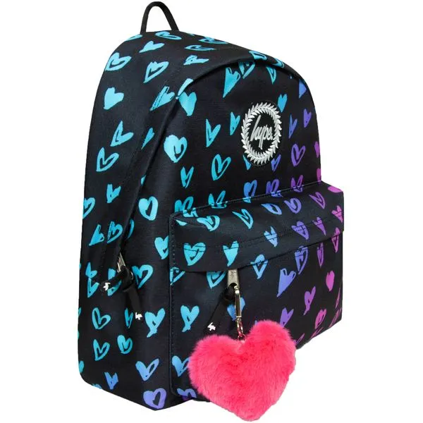 Hype Unisex Scribble Heart Crest Backpack