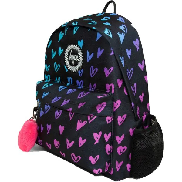 Hype Unisex Scribble Heart Crest Backpack