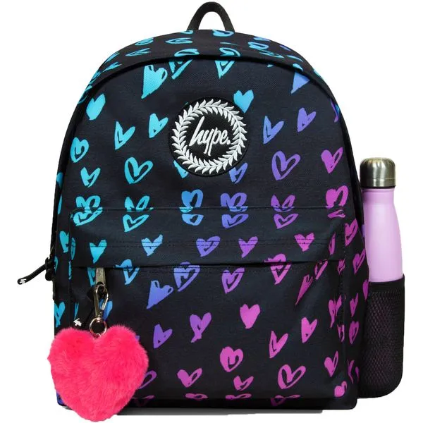 Hype Unisex Scribble Heart Crest Backpack