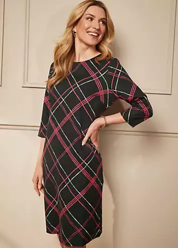 Kaleidoscope Check Print Tunic Dress | Grattan